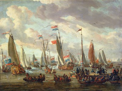 Tsar Peter I visiting England in January 1698 by Abraham Storck